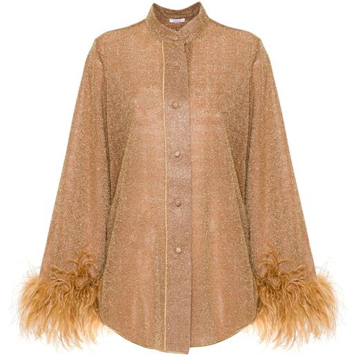 Oséree camicia lumière plumage - oro