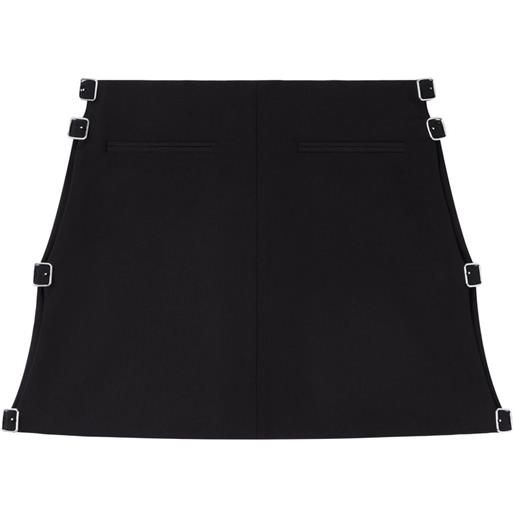 Courrèges minigonna con fibbia - nero