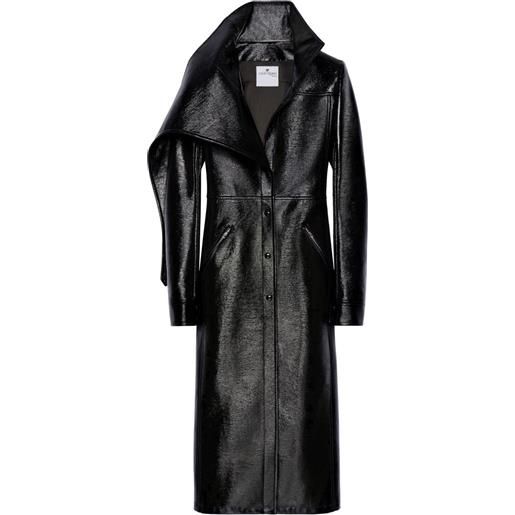 Courrèges trench in vinile - nero