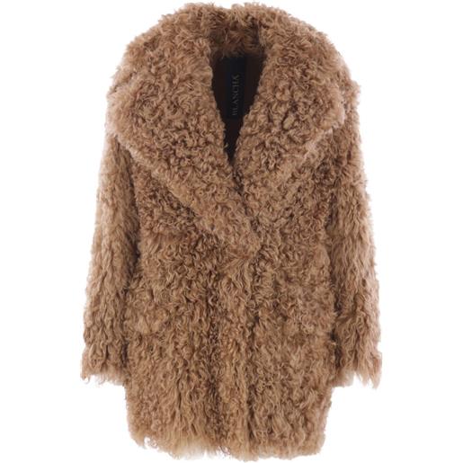 Blancha cappotto in pile riccio - marrone