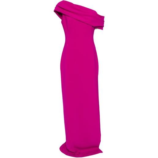Amsale abito lungo con spalle scoperte - rosa