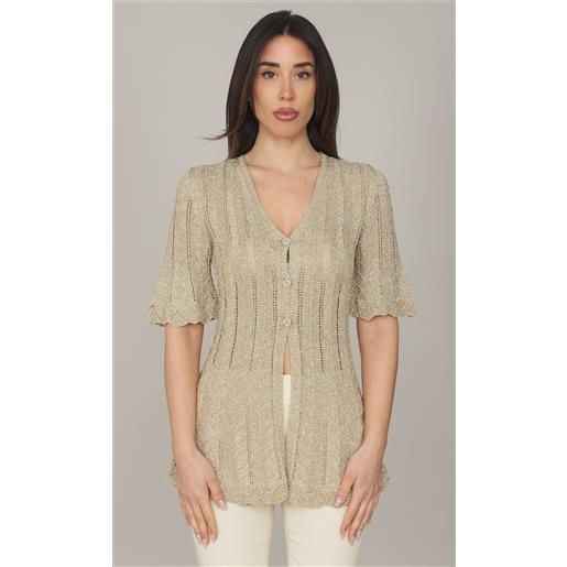 TWINSET cardigan TWINSET in lurex, colore oro