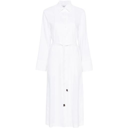 Max Mara abito midi con cintura - bianco