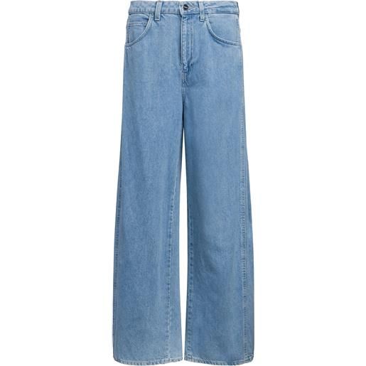 Dondup jeans cristy wide leg in denim fisso cotone e lyocell