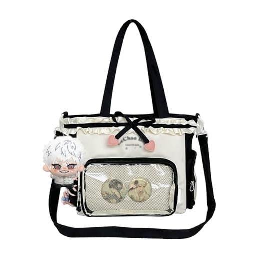 STEAMEDBUN Zaino Kawaii Per Ragazze – Estetico Ita Con Inserti Per Spille, Leggero E Capiente, Per Scuola E Viaggi - 2