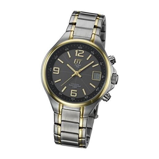 ETT Eco Tech Time EGS-11443-11M Orologio Uomo Solare Radiocontrollato - Acciaio Bicolore, Vetro Minerale, 5 Bar - 2