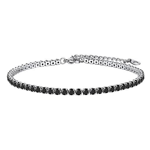 Video su Qual è 18K Bracciale Tennis in Acciaio Inossidabile Placcato Oro per Donne