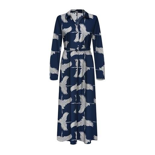 ONLY onlnova life vis l/s renna long dress, nero, l