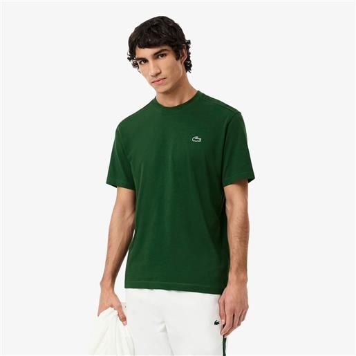 Lacoste t-shirt ultra dry cotton sport verde-132 da uomo