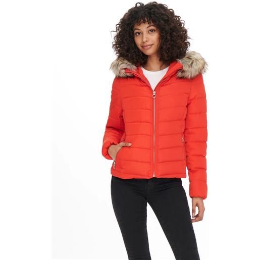 Only giacca short quilted red alert da donna
