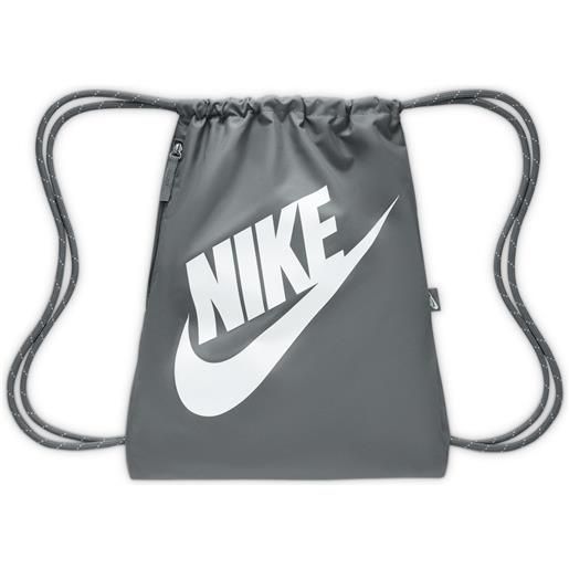 Nike heritage sacca con laccetti (13 l) smoke grey/smoke grey/summit white