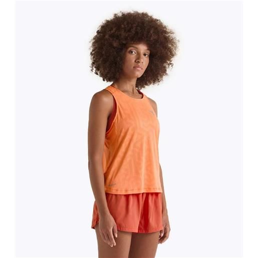Diadora tank super light running arancione da donna
