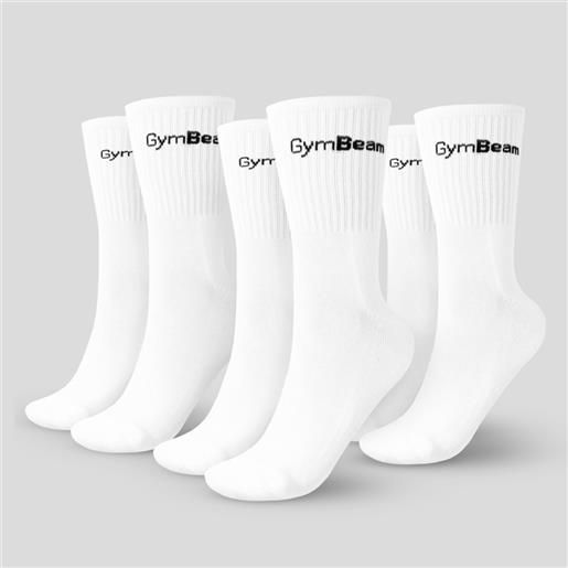 GymBeam calze a 3/4 3pack white xl