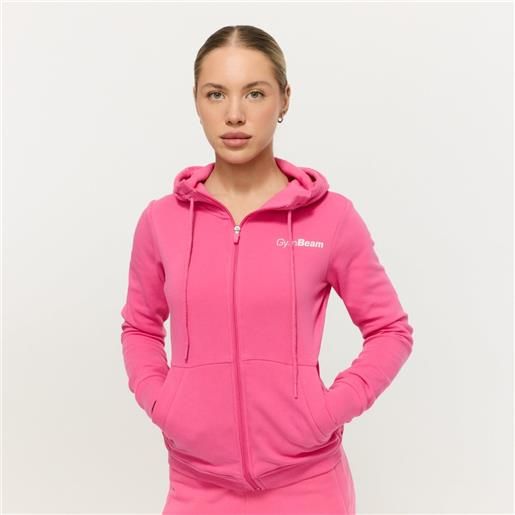 GymBeam felpa con cappuccio e zip da donna limitless dragonfruit xs