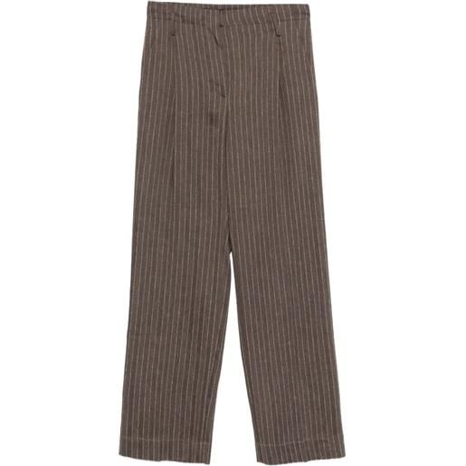 Antonelli pantaloni a righe - marrone