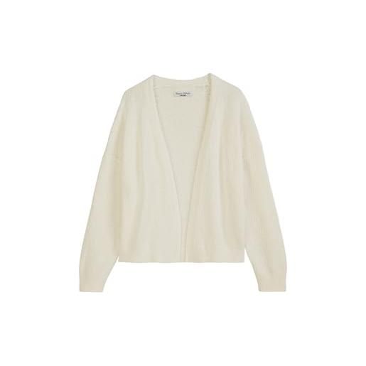 Marc O'Polo marc oߴpolo denim donna cardigan in cotone bio relaxed fit, bianco sporco (creamy white), l