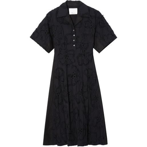 3.1 Phillip Lim abito midi a fiori - nero