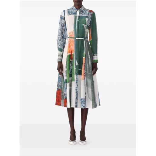 Jason Wu Collection x robert rauschenberg platter-artwork midi shirt dress - bianco