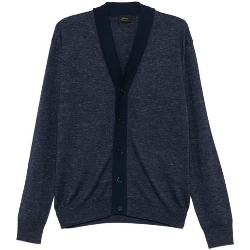 Brioni cardigan con bottoni - blu