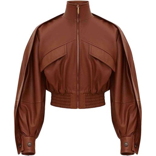 ZIMMERMANN bomber luna in pelle - marrone