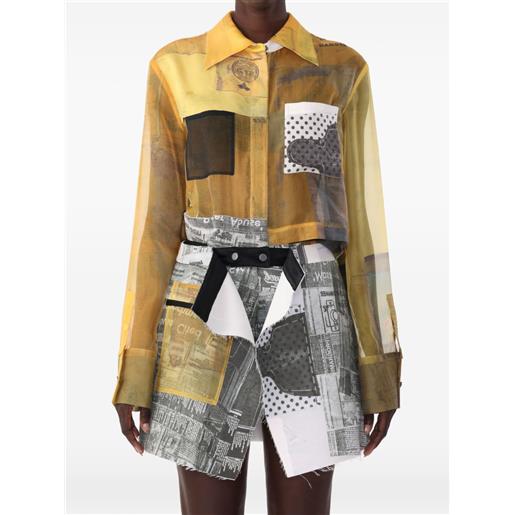 Jason Wu Collection x robert rauschenberg long-sleeve collage shirt - giallo