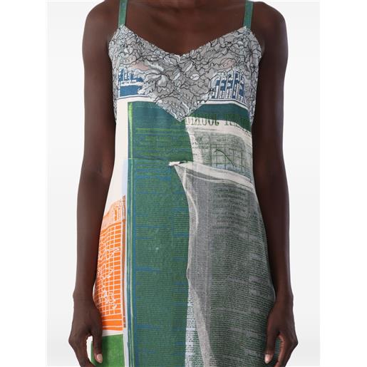 Jason Wu Collection x robert rauschenberg collage-slip midi dress - bianco