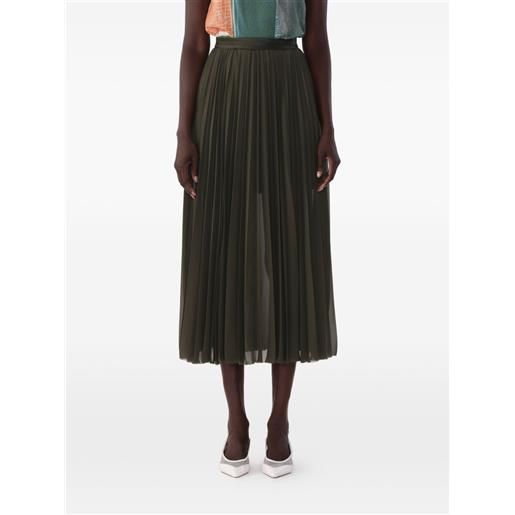Jason Wu Collection chiffon pleated midi skirt - verde