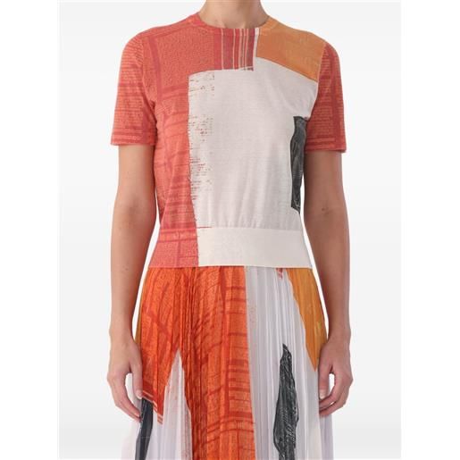 Jason Wu Collection x robert rauschenberg artwork sweater - arancione