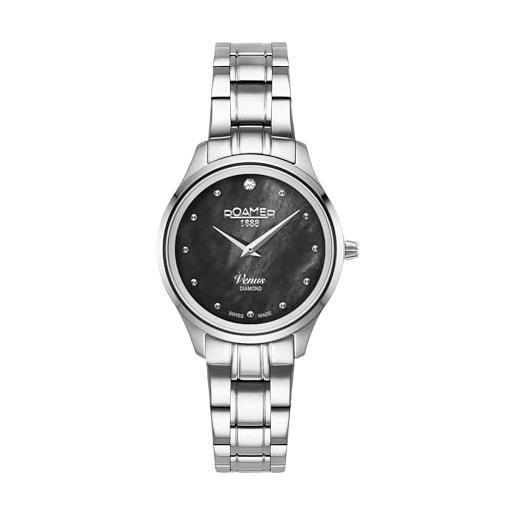 Roamer Orologio Power 10 Acciaio Inox 756833 Vetro Zaffiro Swiss Made Arabo Zahl
