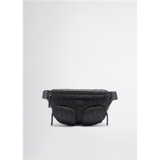 LIUJO liu jo marsupio grande in nylon, nero