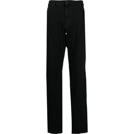 Mugler pantaloni con cuciture a spirale - nero