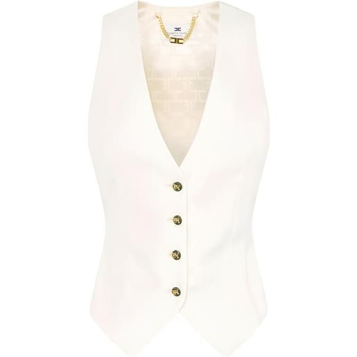 Elisabetta Franchi gilet elasticizzato - toni neutri