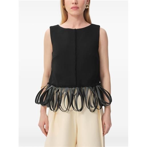 CONCEPTO blusa smanicata raw - nero