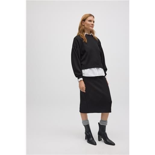 Ysabel Mora gonna midi nera fluida