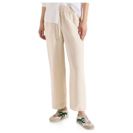 Cecil misto di lino wide leg pantaloni macadamia beige l
