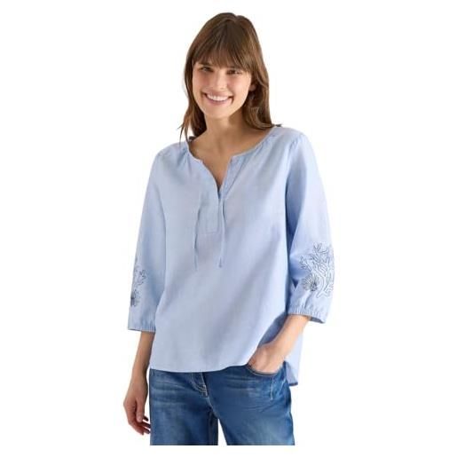Cecil embroidery tunica blouse blue xs