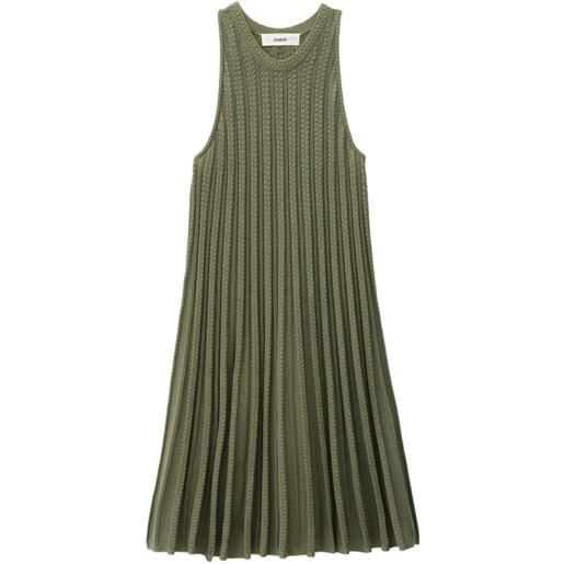 Ba&Sh sinnta ribbed sleeveless dress - verde