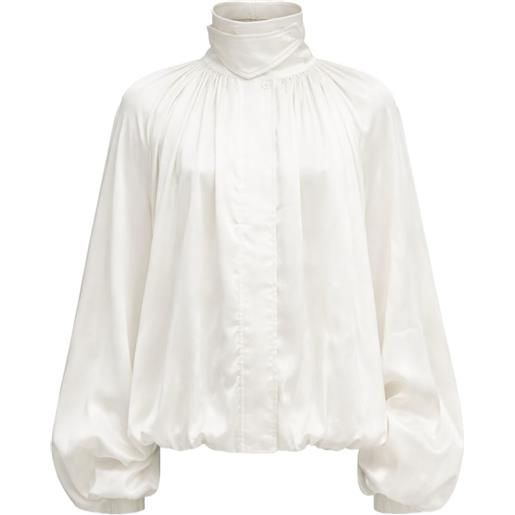 ROTATE BIRGER CHRISTENSEN giacca oversize con collo a imbuto - bianco