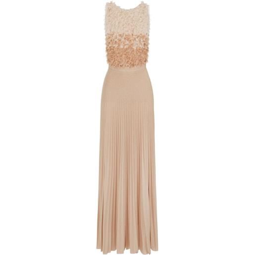 Elisabetta Franchi tulle sleeveless dress - toni neutri