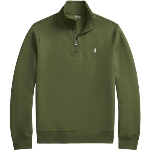 Polo Ralph Lauren felpa con zip parziale - verde