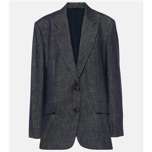 Brunello Cucinelli blazer monopetto di jeans