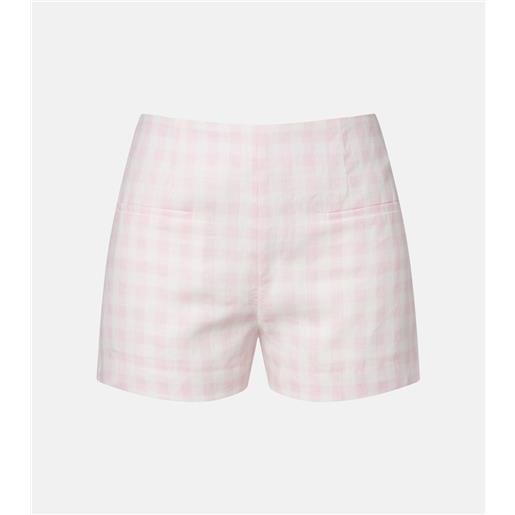 Faithfull shorts leora in lino a quadretti