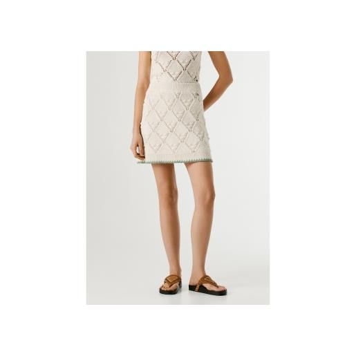 Pepe Jeans per donna. Pl9011915 gonna bianca kaira [3316824], bianco, casual, cotone, classico