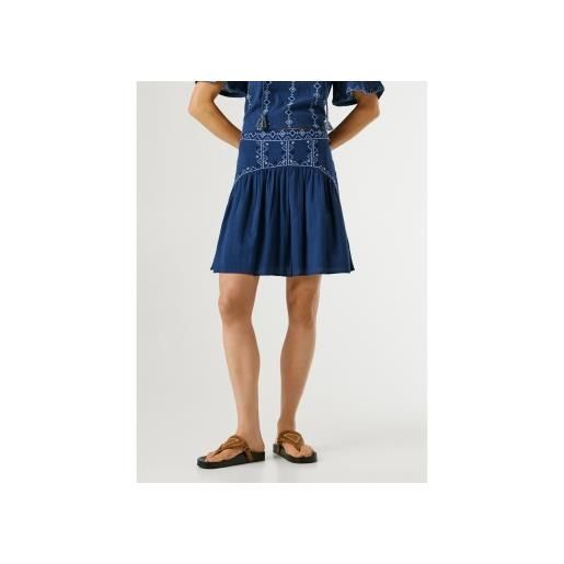 Pepe Jeans per donna. Pl9011921 gonna blu navy denver [3316585], casual, cotone