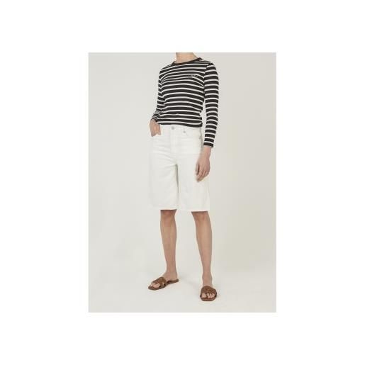 Pepe Jeans per donna. Pl80000421c2 pantaloncini bermuda bianchi lexa, modello relax [3318888], bianco, casual, cotone