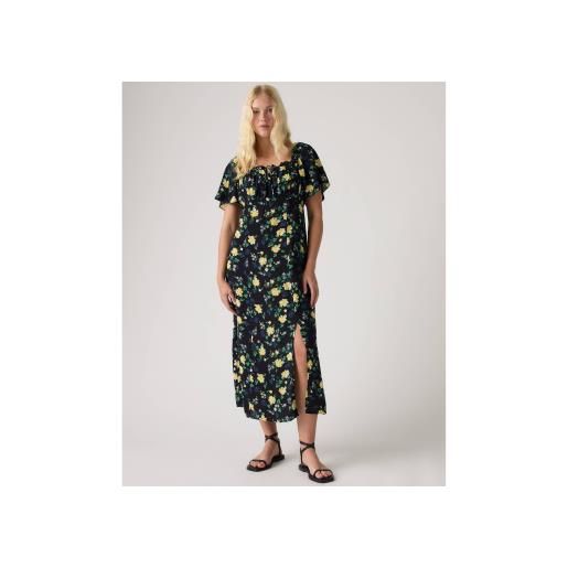 Levi's per donna. 0061v-0001 abito midi a colonna amara in blu navy [3334021], casual, viscosa, manica corta