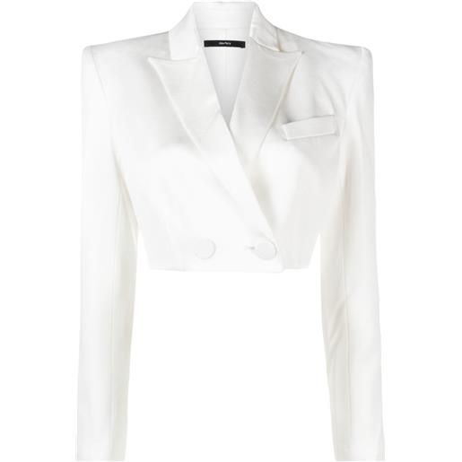 Alex Perry blazer monopetto crop - bianco
