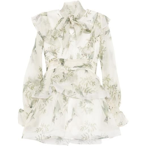 We Are Kindred abito midi in organza - toni neutri