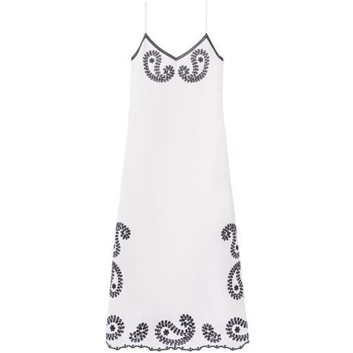Claudie Pierlot abito svasato con ricamo - bianco