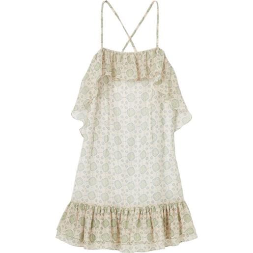 Claudie Pierlot abito con ruches - toni neutri